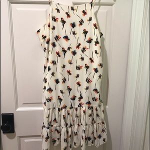 Asher by fab’rik White Dress with Rainbow Flowers